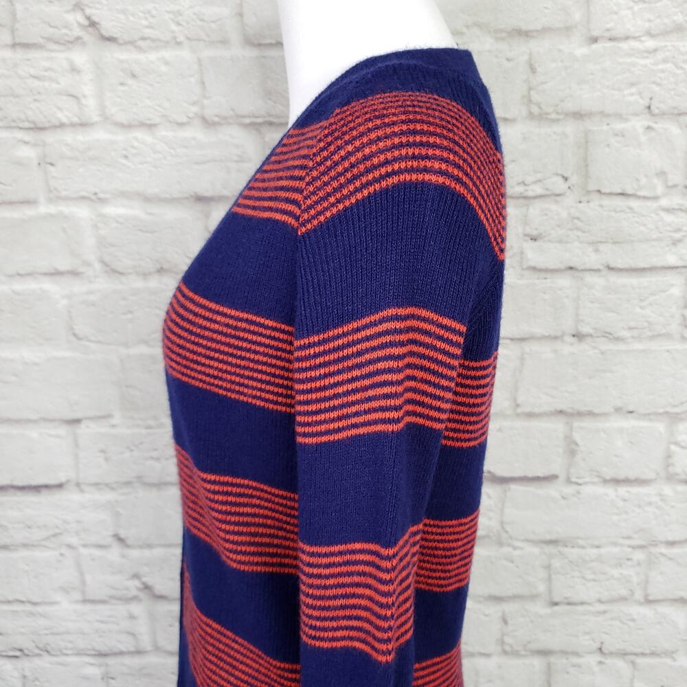 Vintage 70s Bradley Blue & Red Stripe V-neck Grandpa Cardigan Sweater Fits XS/S - Picture 9 of 14
